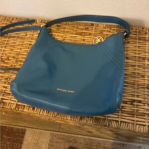 Michael Kors Teal Leather Shoulder Bag